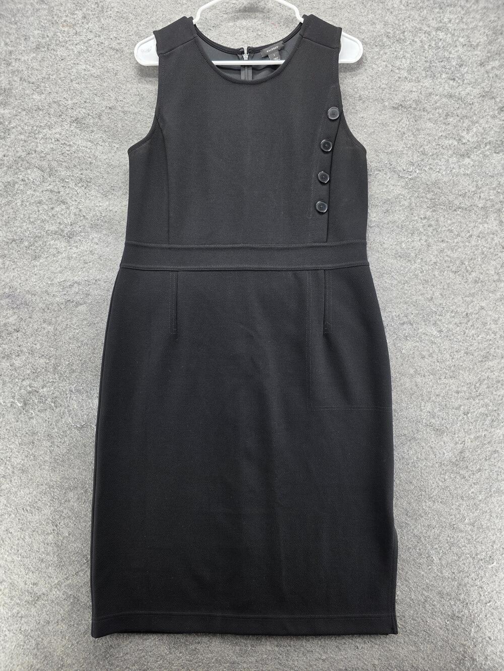 Halogen Dress Womens 1 Black Sheath Knee Length Polyester Rayon Spandex